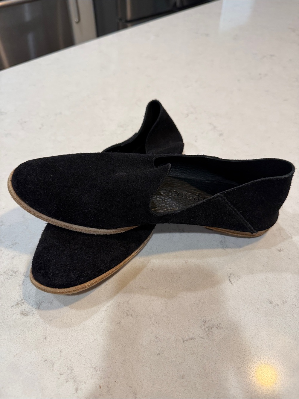 Pedro Garcia Yoshi Black Suede Slipper Loafers EU 37.5 US 7.5 Made in Spain